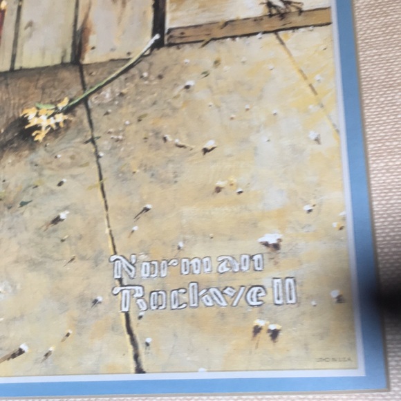 Norman Rockwell vintage Spring Flowers wall art - Picture 3 of 5